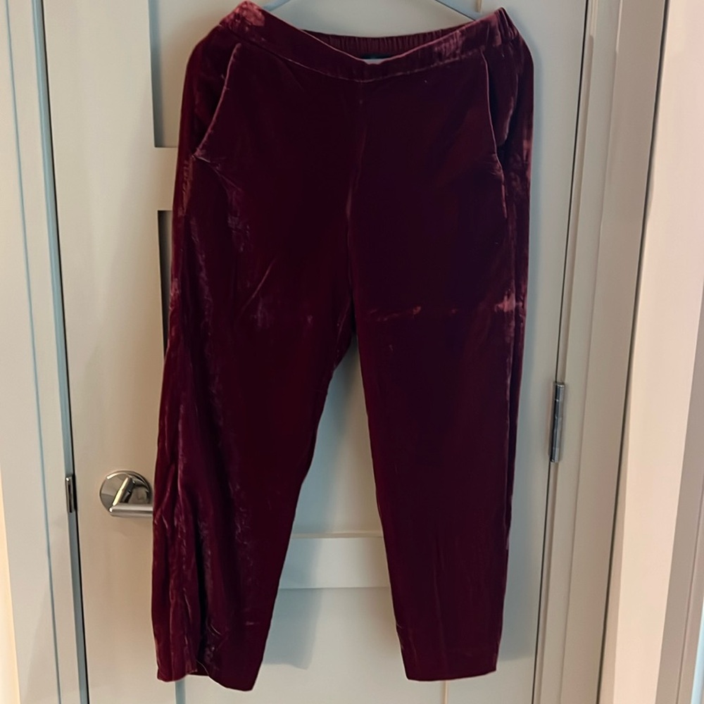 J Crew Velvet ankle pants